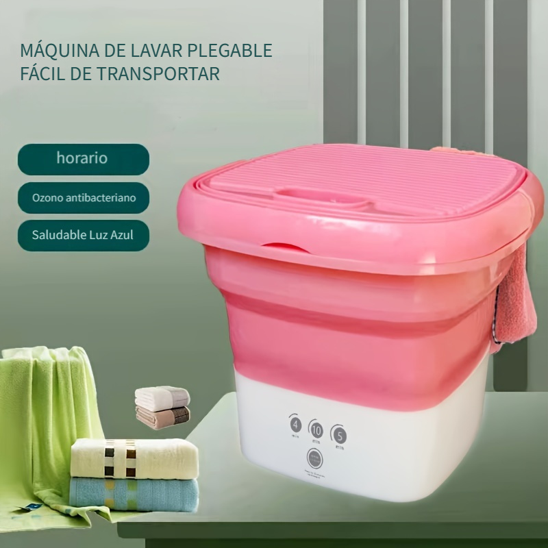 Lavadora portátil Mini lavadora plegable Lavadora pequeña para ropa  interior, ropa de bebé o artículos pequeños