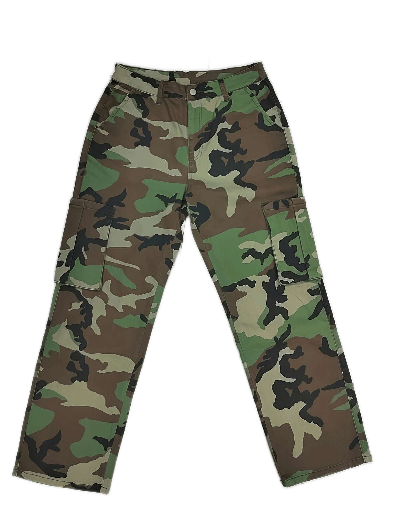 Jean jacket, army camo pants plus size fashion for women