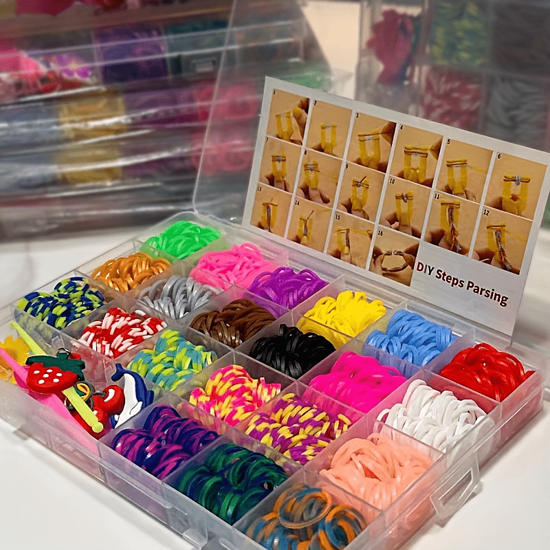 Rainbow Loom Rubber Bands Refill Kit Bracelet Making Kit For Children Diy  Craft Silicone Pendant Loom Tools Accessories Rubber Band Bracelet Kit For  Kids Gift, Free Shipping For New Users