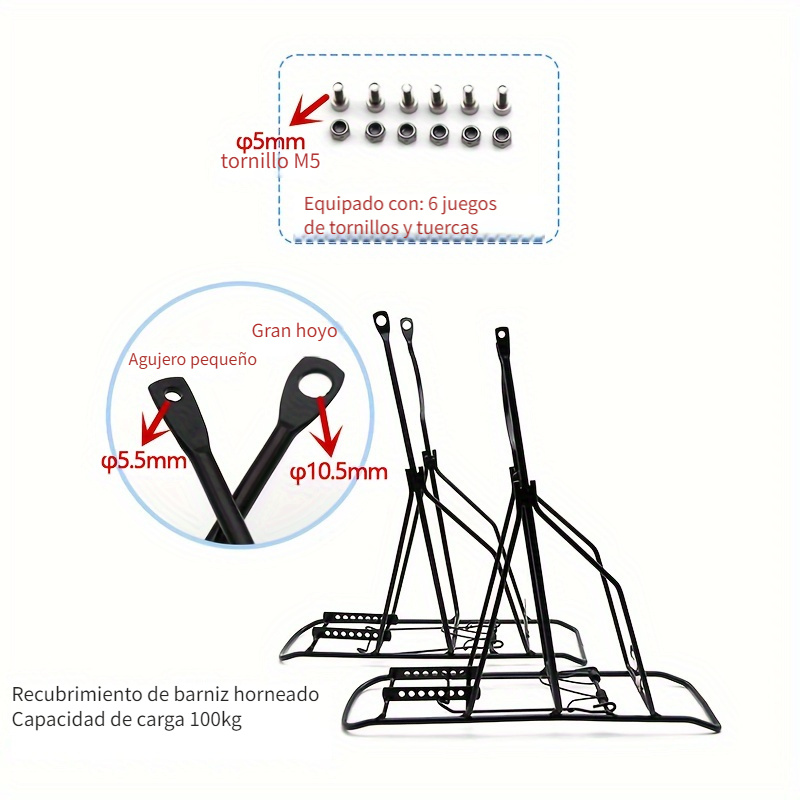 Portaequipajes Trasero Universal Acero Sólido Bicicleta - Temu Chile