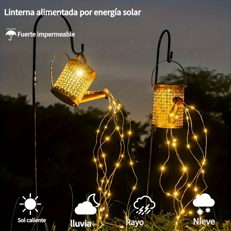 Linterna de energía Solar, linterna de luz fuerte, lámpara