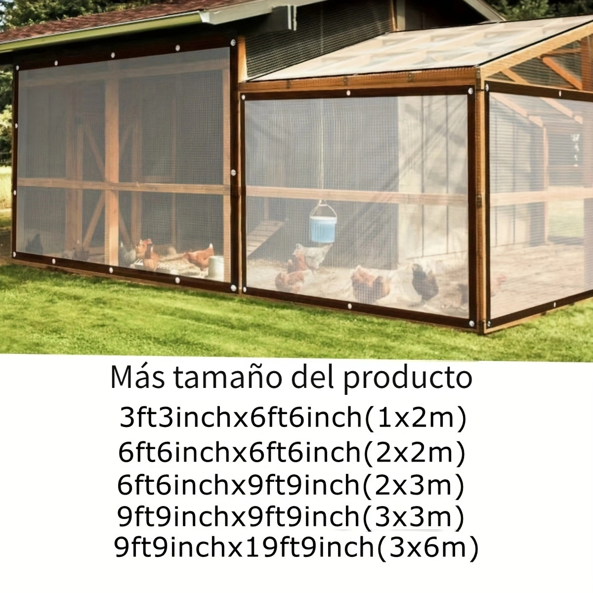 Lona Impermeable Transparente Exterior 3x6m, Lona de Protección