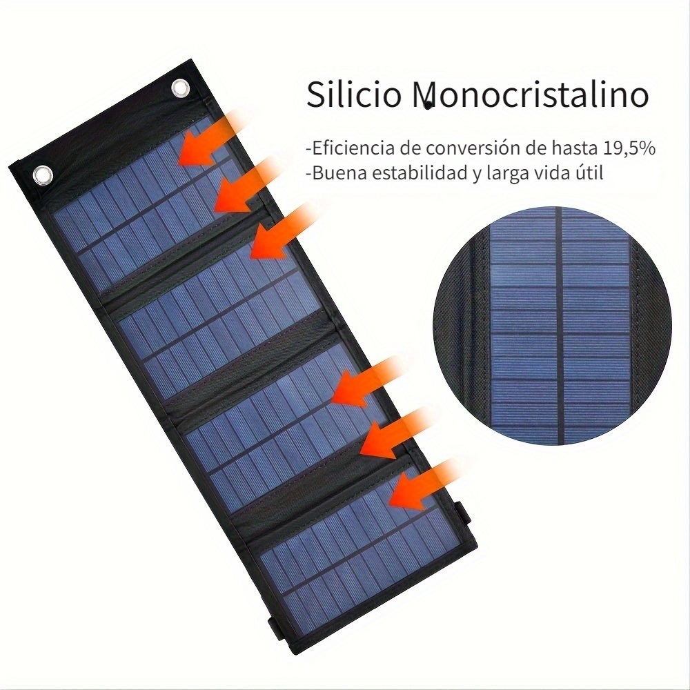 Panel Solar Portátil Camping Plegable Carga Dispositivos GENERICO