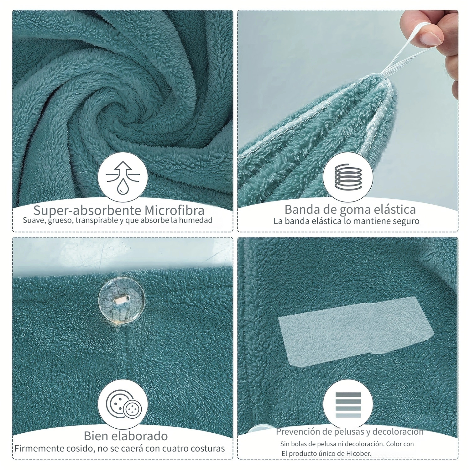 Anti Frizz Super Envoltura de toalla de microfibra absorbentes de