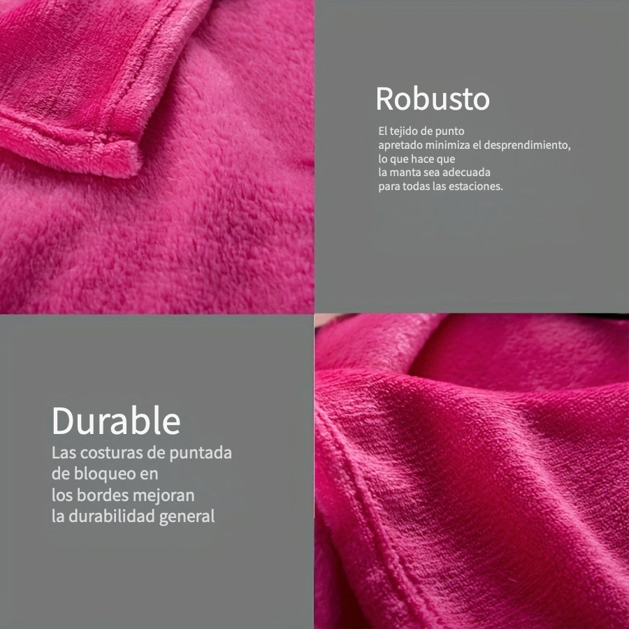  Manta cálida rosa suave y ligera manta suave para cama : Hogar  y Cocina