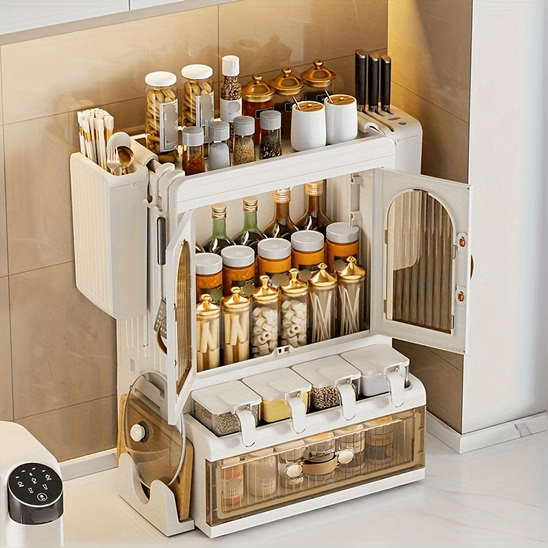 Kitchen Spice Storage Rack Corner Seasoning Storage Box Temu