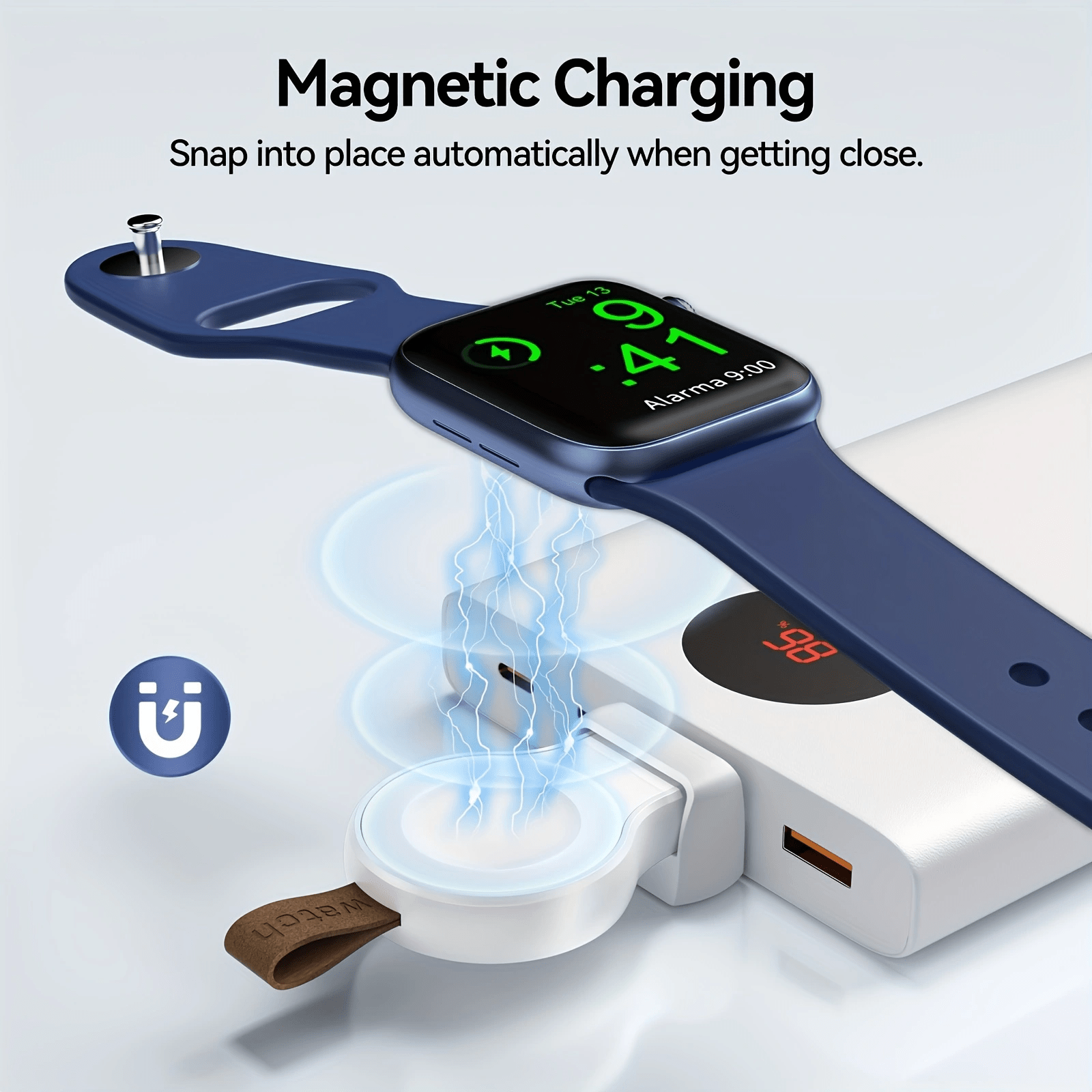 Chargeur de Poche pour Apple Watch, 4, 3, 2 et 1, Ultra-Compact