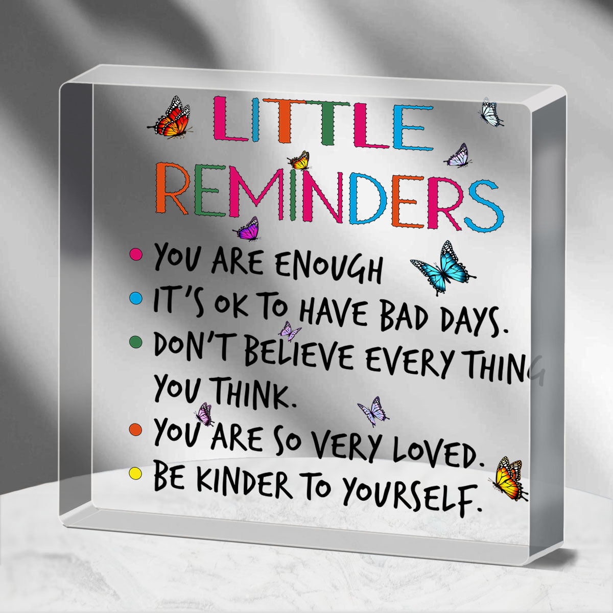 TEMU 1pc Acrylic Desk Plaque With Inspirational Message For Daughter - Perfect Gift From Mom For Birthday, Graduation, Wedding - Ideal For Halloween, Thanksgiving, Christmas -