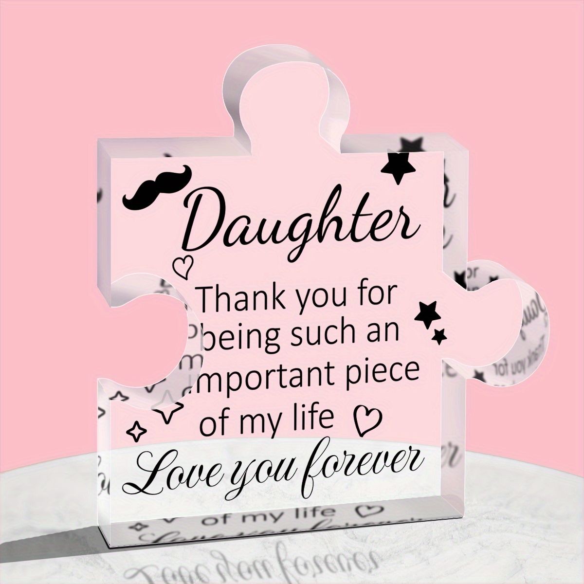 

1pc, Acrylic Desk Plaque Gifts For Daughter - You Will Always Be My Baby Girl - Daughter Gifts From Mom, Dad For Birthday, Graduation, Wedding - Halloween Thanksgiving Christmas Day Gifts For Daughter