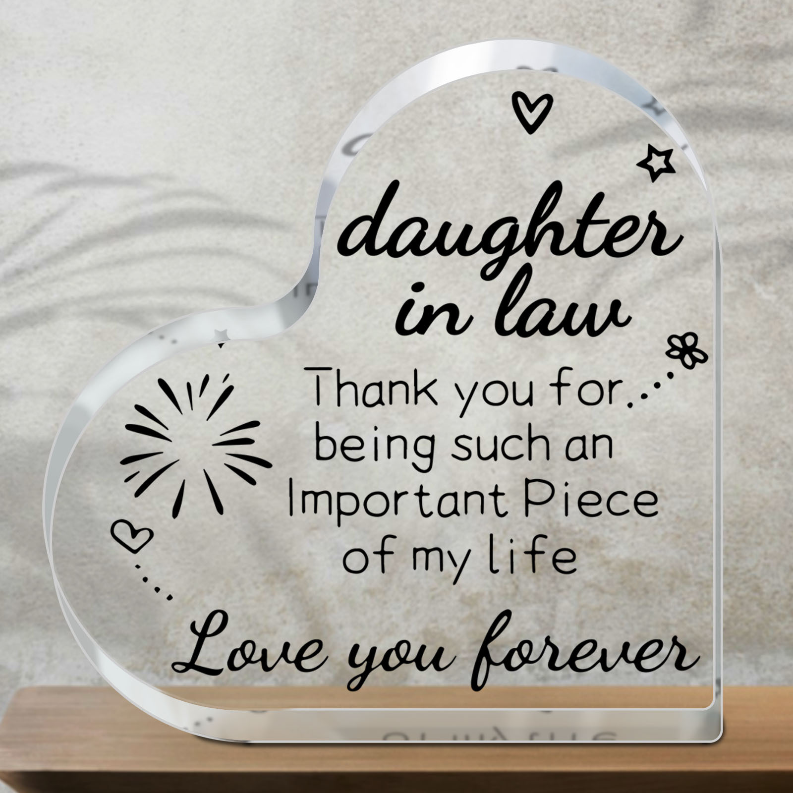 

1pc, Encouragement Signs For Women - Clear Acrylic Desk Decorative Sign For Home Office, Thank You Gift, Art Craft Ornament, Aesthetic Decor, Desk Ornament For Best Friend