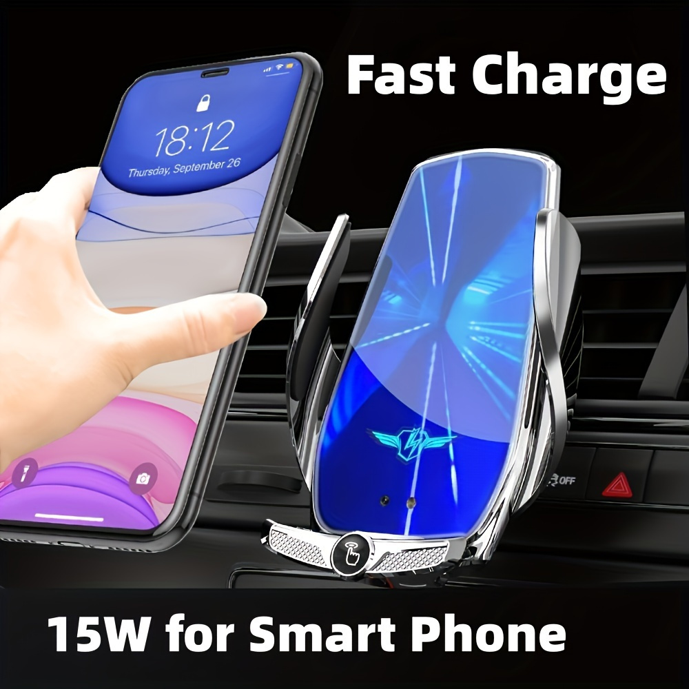 Wireless Car Charger Fast Charging Car Charger Auto Clamping Phone Mount Car  Accessories, Office Accessories, School Supplies, Perfect Gift For  Christmas Birthday - Temu