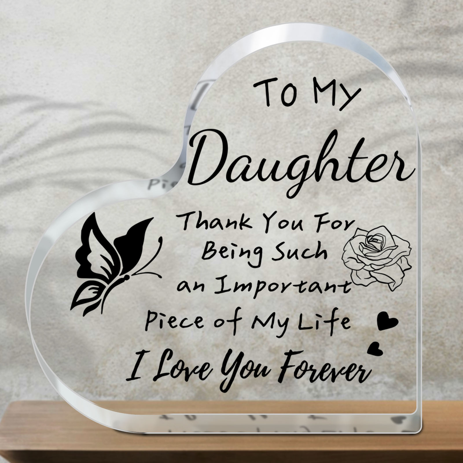 

To My Daughter Gifts For Women Birthday, Gifts For Women Friends - Bestie Plaque For Female, Bestie Gifts For Women, Day Gifts For Friend I Love You Bestie Acrylic Paperweight