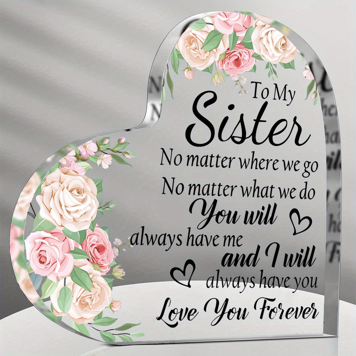 

1pc, Friends Gifts For Women Friendship Bestie Plaque For Female Best Sunflower Flower Gift Sister Gift Birthday Thank You Gift For Women Acrylic Friendship