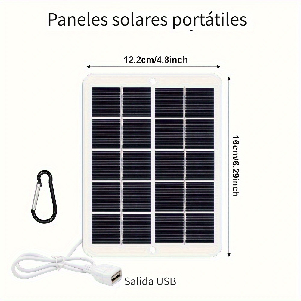  TOPINCN Cargador de panel solar 20 W 5.5 V plegable portátil  fuerte salida de energía cargador solar para cargar teléfonos móviles al  aire libre : Celulares y Accesorios