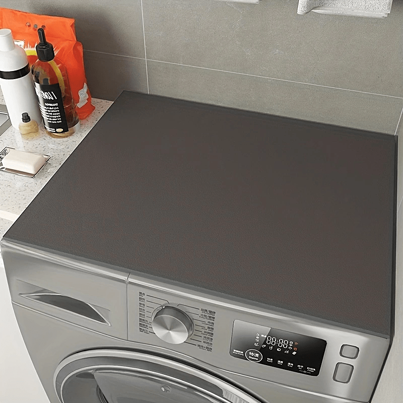 1pc Black Dust Cover Mat For Washing Machine, Water Absorption