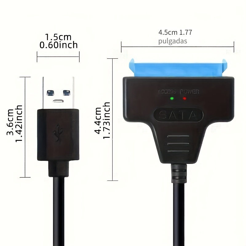Cable Adaptador USB 3.0/2.0 A SATA III Para Discos Duros - Temu Chile