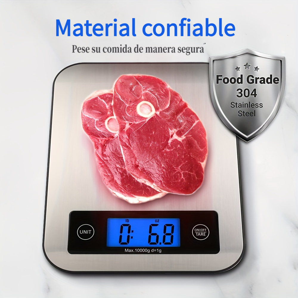 1pc 22lb Báscula Cocina Báscula Cocina Digital Acero - Temu