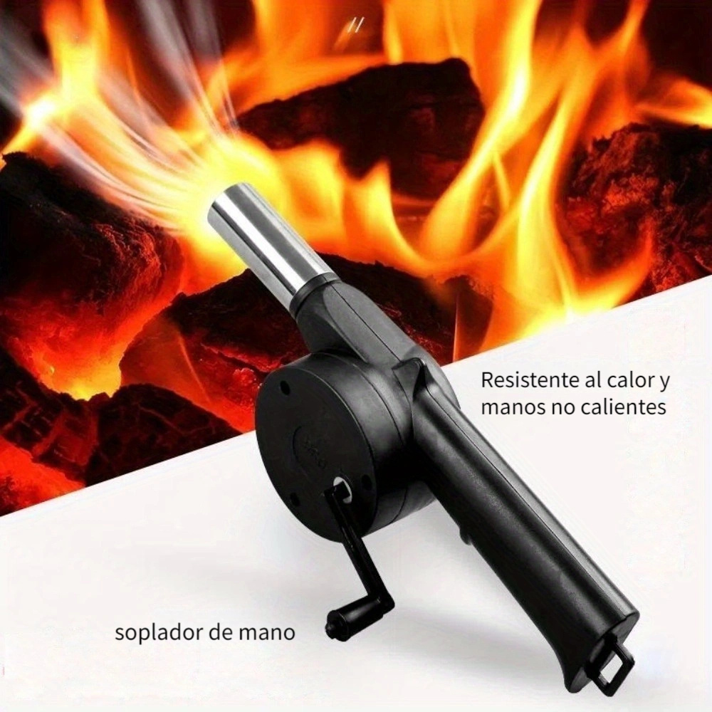 Soplador De Aire Para Fuego Parrilla BBQ Camping Manual De Mano