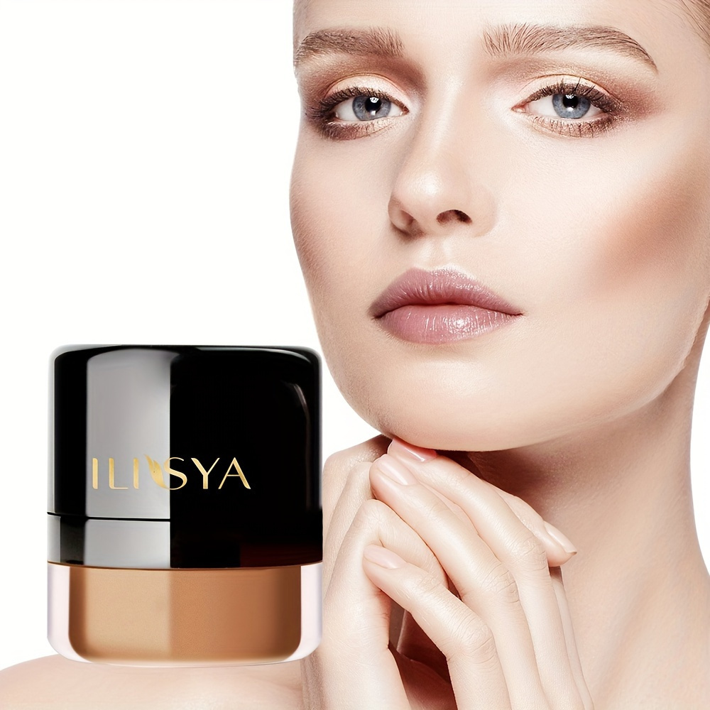

Ilisya Blush Powder, Highlighting Contouring Natural Look Caramel Ginkgo Makeup Color Correcting Blush