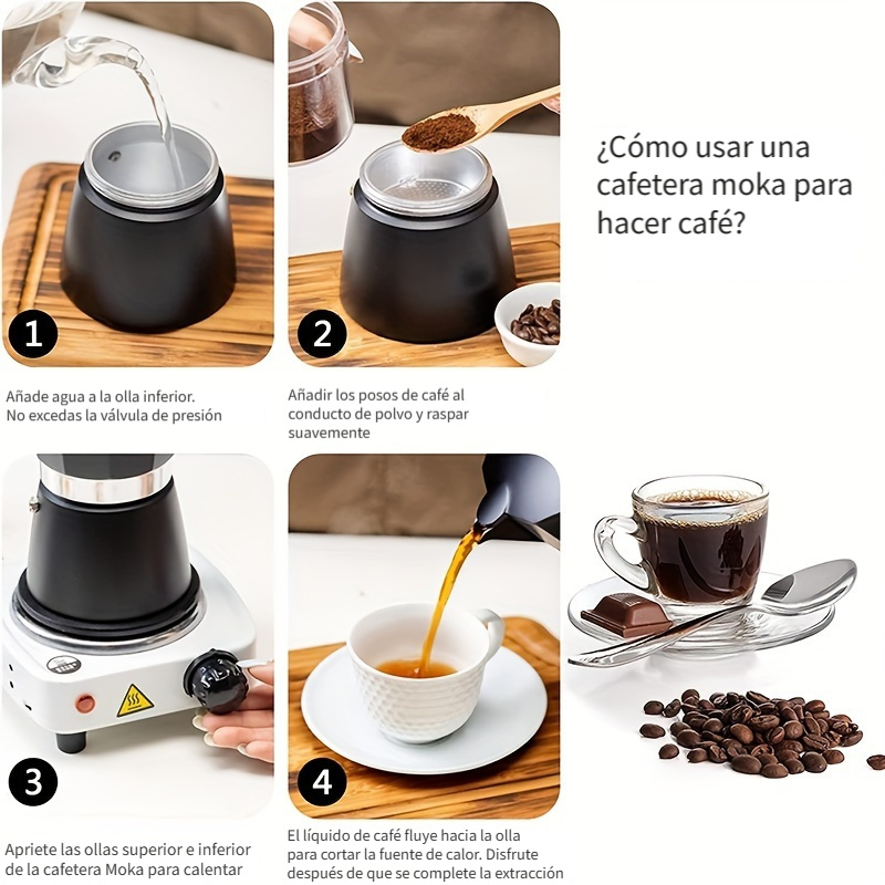 Tazas de café espresso con forma de cafetera italiana (x4) – Gnomo