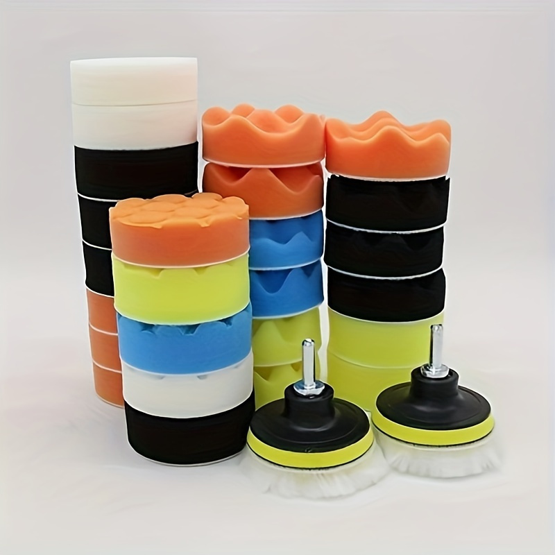 39 Pcs Car Polisher Gross Polishing Pads For Drill Sponge Buffer Waxing  Buffing Kit