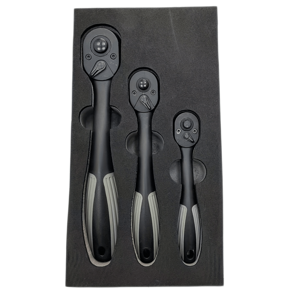 

3pcs Ratchet Wrench Set With 1/4", 3/8", /2" Drive - Iron Construction For Diy Repairs & Mechanics