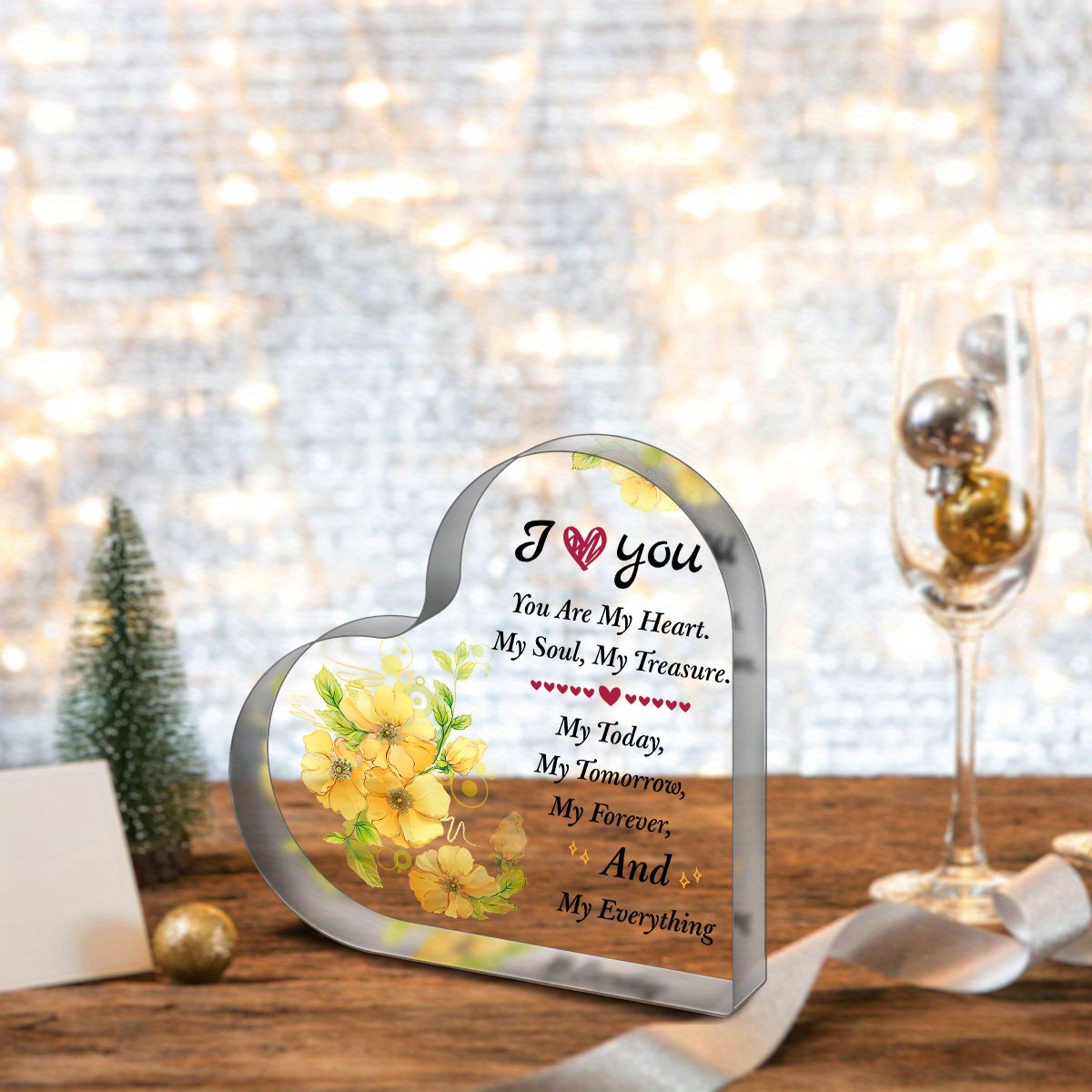 1pc Cute Gifts For Girlfriends, Girlfriend Birthday Gifts From Boyfriend,  Unique Acrylic Plaque With Love Quotes, Romantic Girlfriend Gift For Birthda