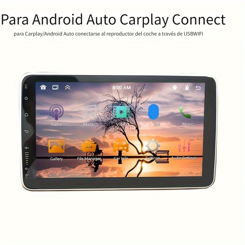 Reproductor Multimedia Para Automóvil Con Pantalla Táctil Inalámbrica De  17.78 Cm Para Android, Compatible Con Enlace De Espejo, Conexión BLE Y  Llamad