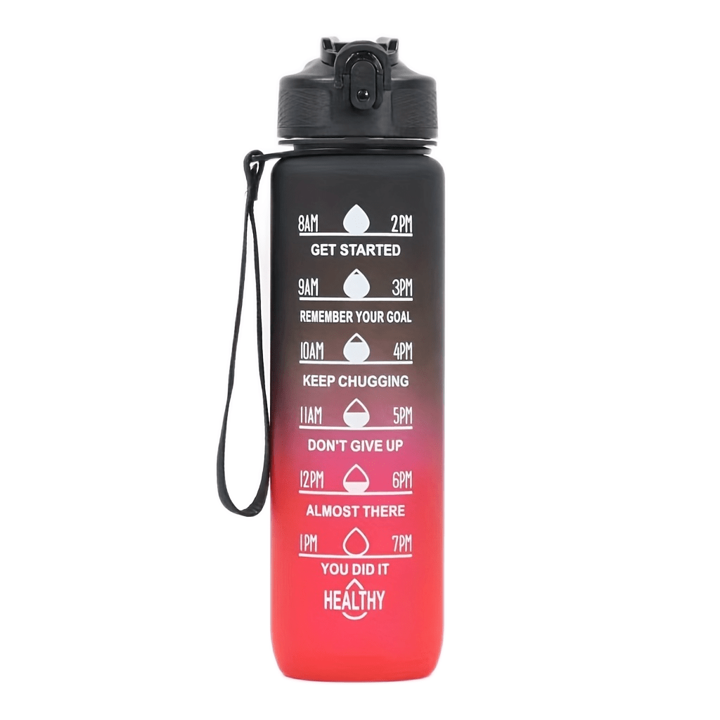 Motivational Gradient Water Bottle With Time Marker And - Temu