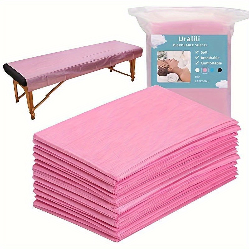 

20/100pcs Massage Table Sheets Disposable Non Woven Spa Bed Cover Breathable Polypropylene Fabric 31" X 70" Thin, Not Waterproof