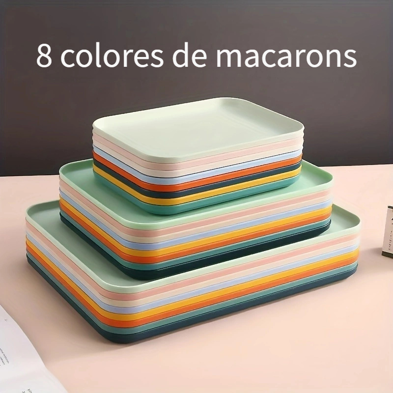 1 Bandeja De Plástico Para Comida Rápida Plato Colorido Para - Temu Chile