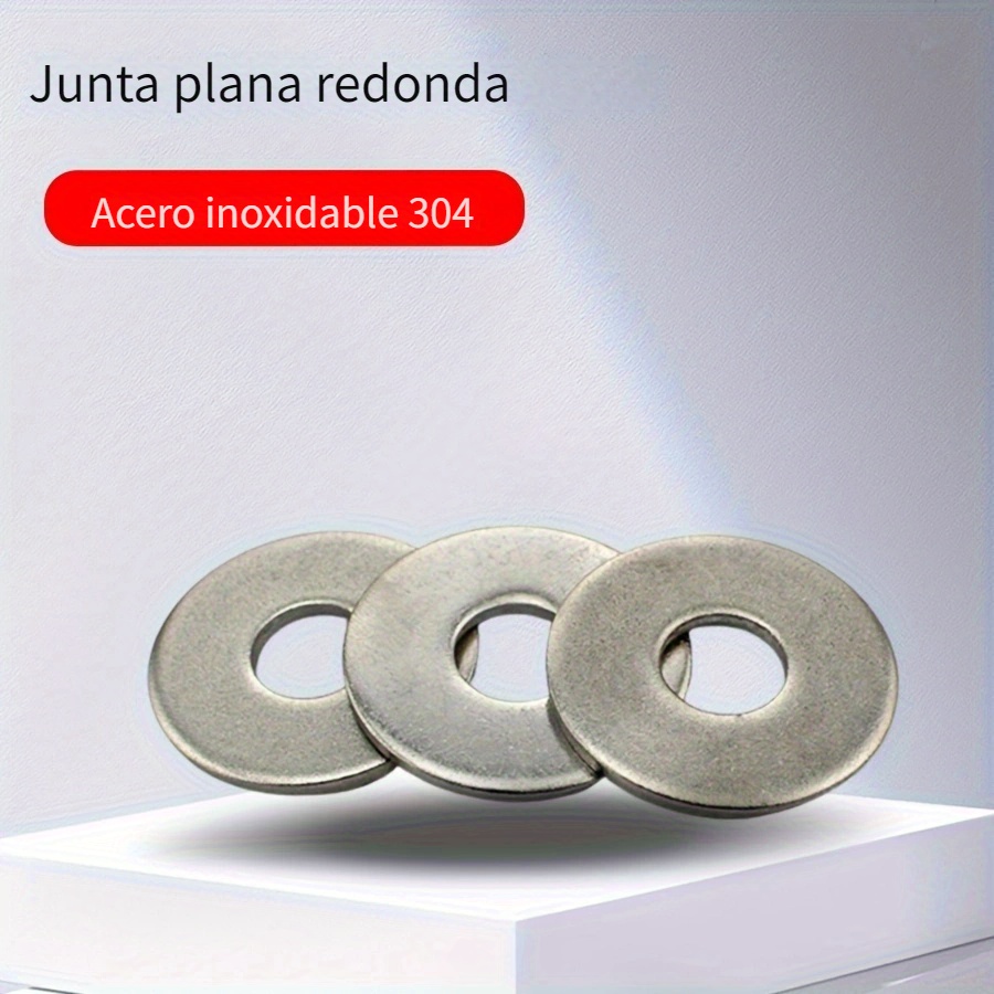 100pcs 304 Arandela Plana Acero Inoxidable M8 M10 M12 - Temu