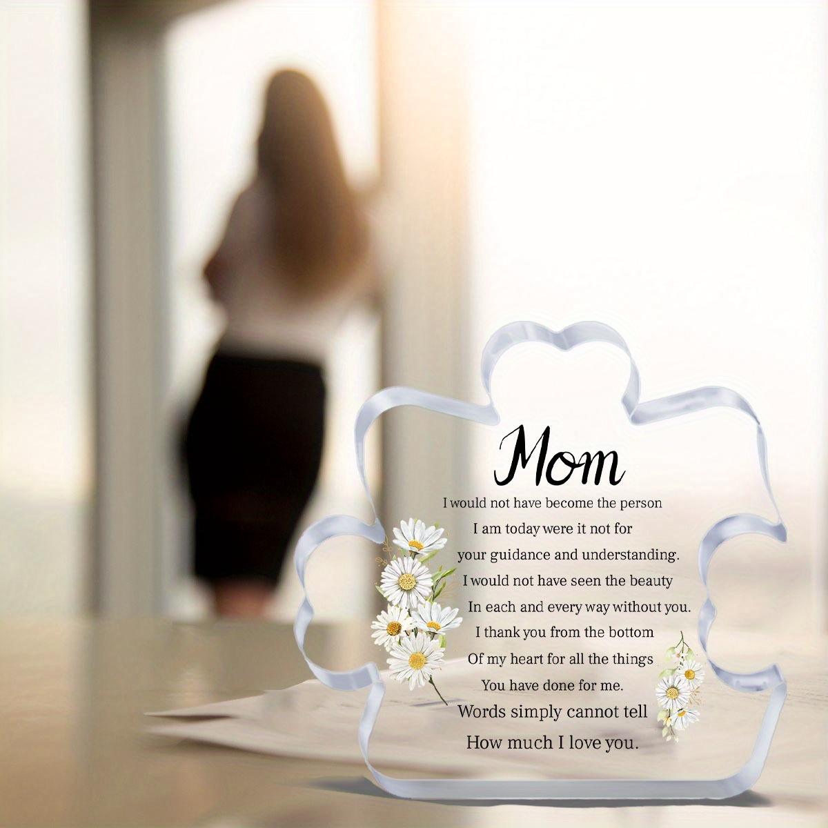 Puzzle shaped Acrylic Plaque Mothers Day Gifts Mom Birthday - Temu