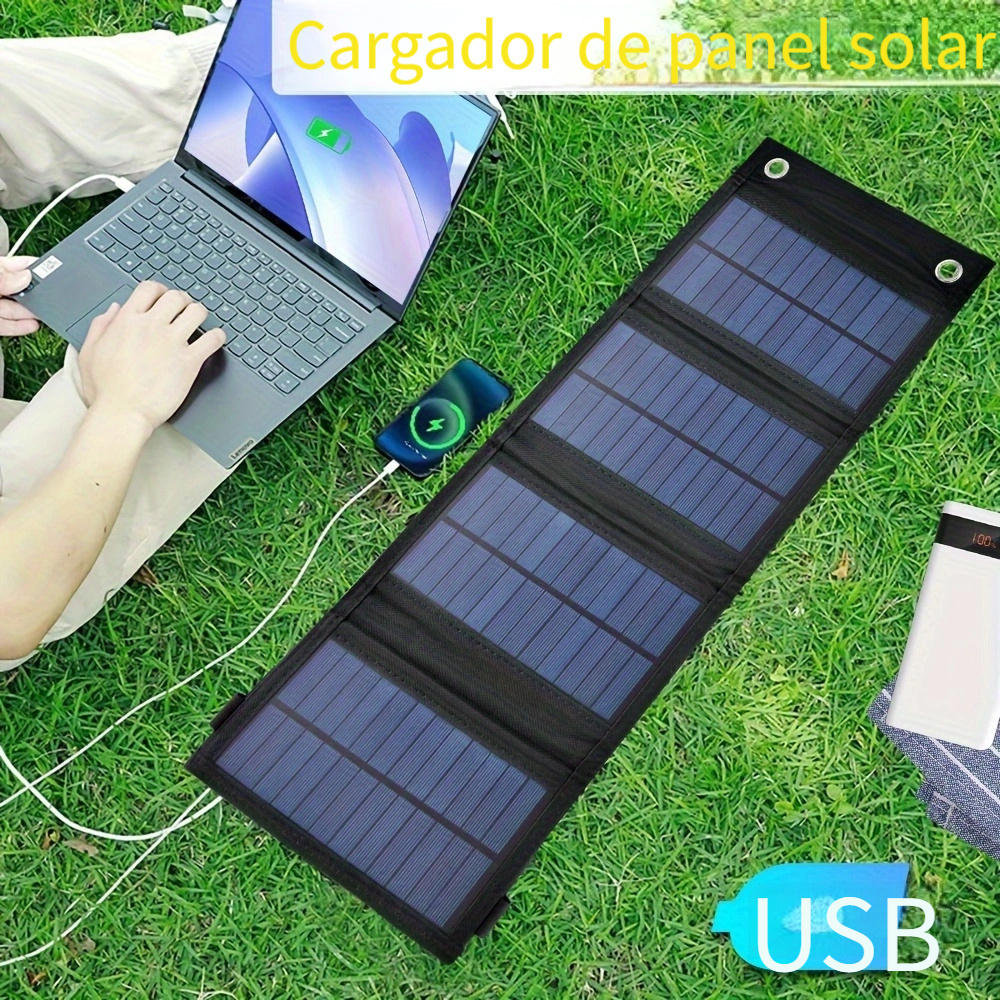 Cargador solar plegable 5V/20W para dispositivos USB móviles