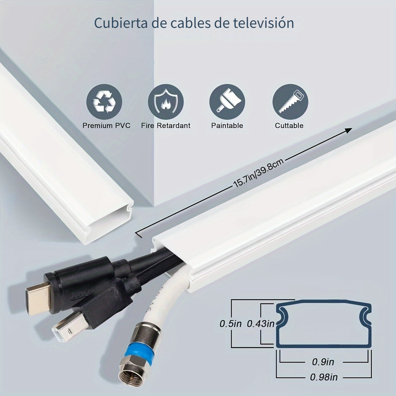 Cubierta Cable Pared – Mini Ocultador Cables 85 Pulgadas - Temu Mexico