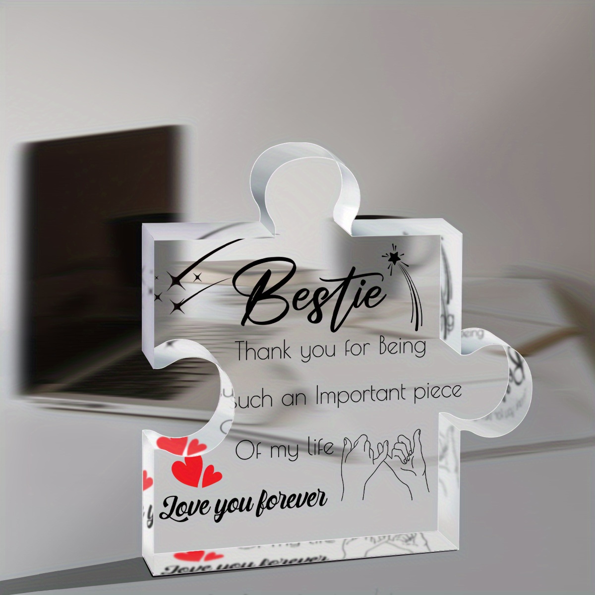 Friendship Gifts Acrylic Heart Friendship Gift For Her - Temu