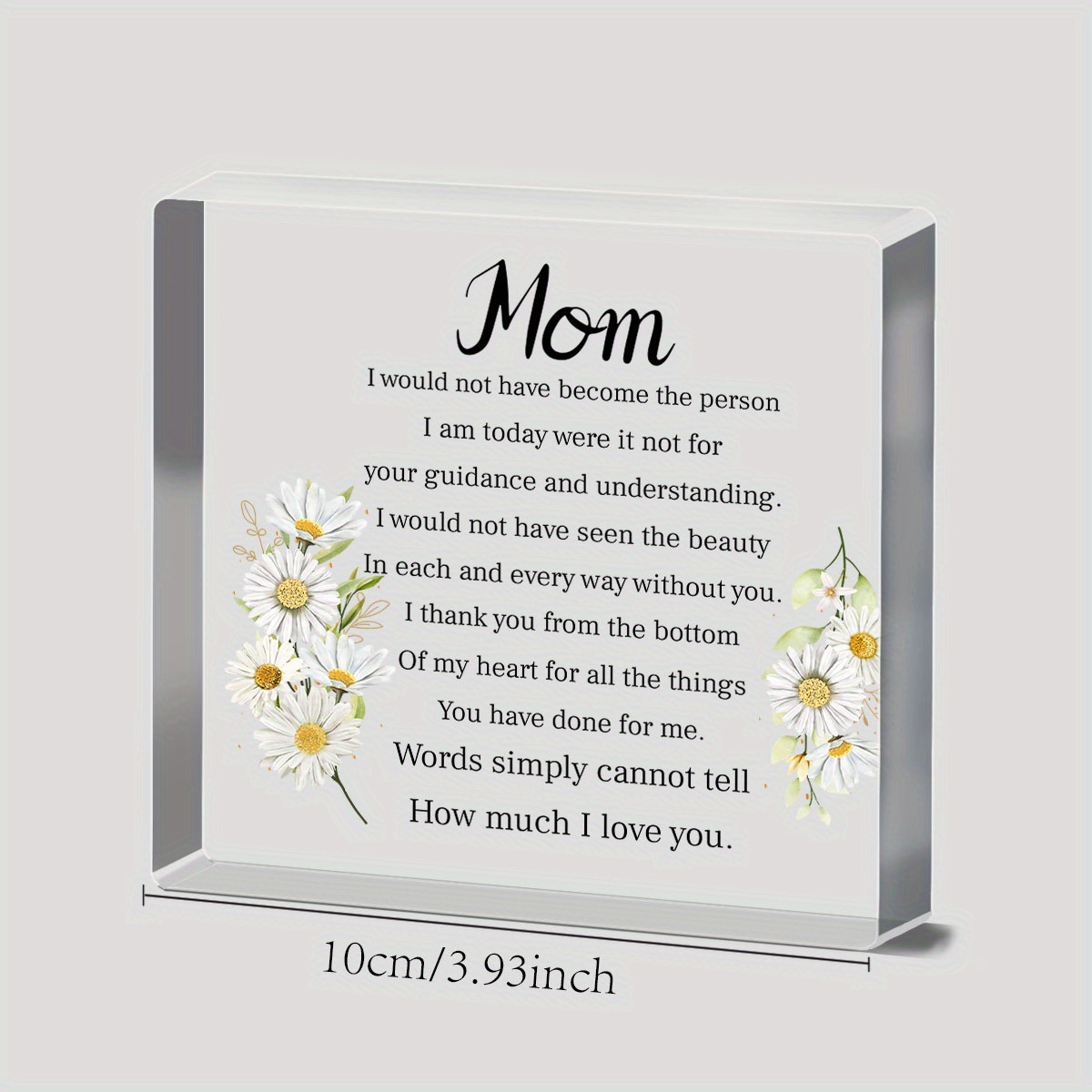 to My Other Mom Gifts from Daughter Son Stepmom Thank You Gifts for Other  Mom Acrylic Heart Other Mom Gifts for Birthday Thanksgiving Christmas