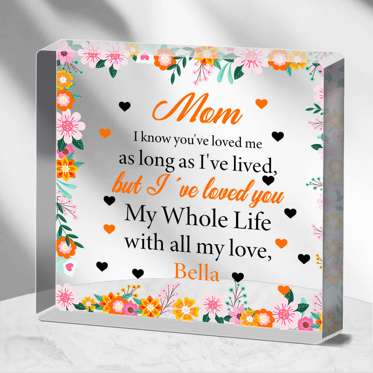 Birthday Gifts For Mom Acrylic Heart Sign Mom Gifts From - Temu