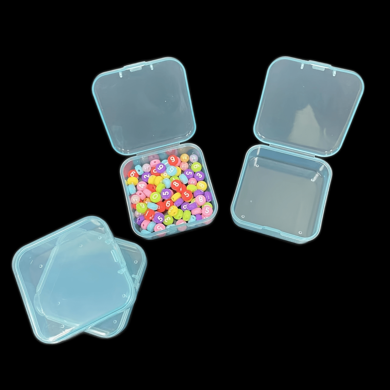 Plastic Transparent Blue Square Box Transparent Storage Box - Temu