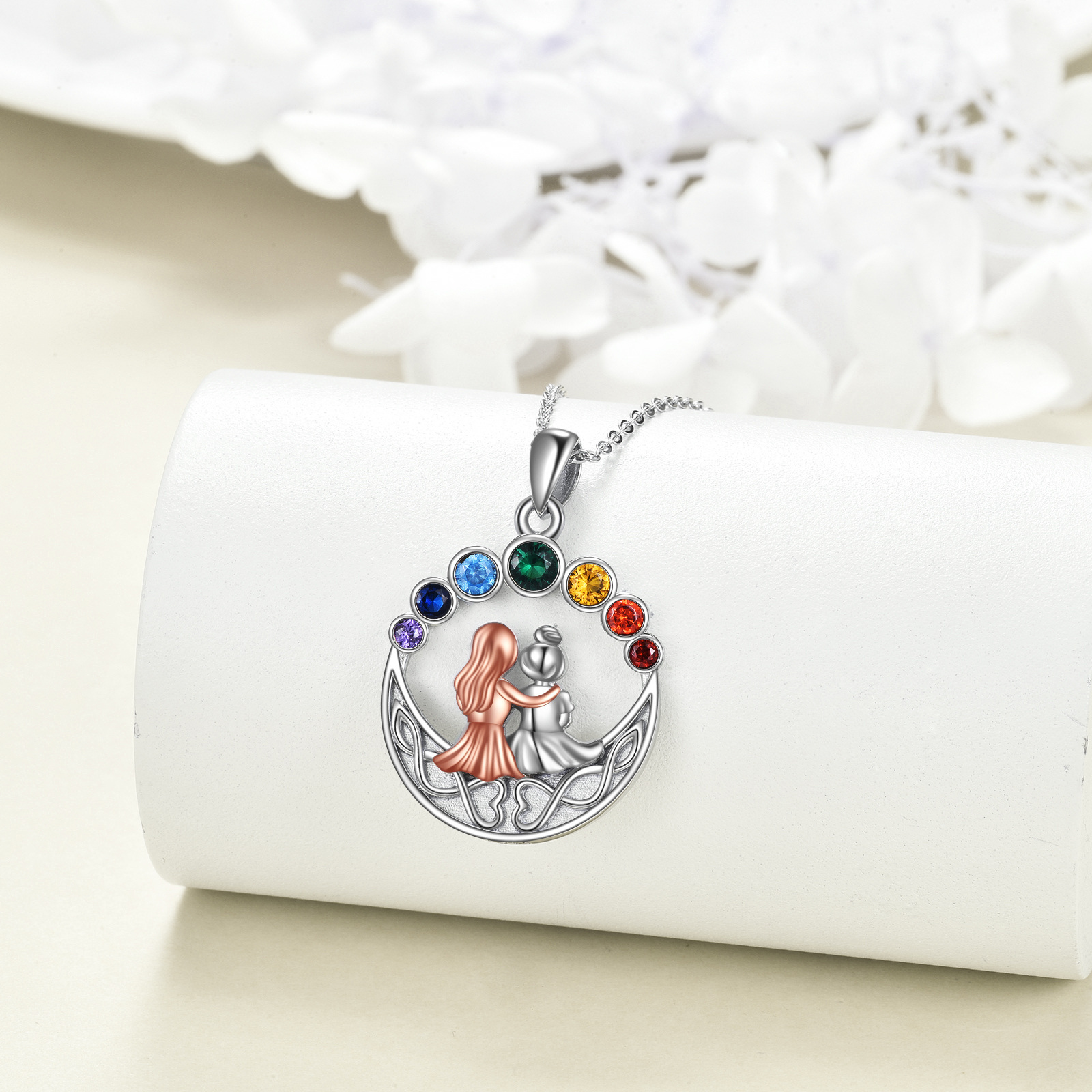 Sisters Wheel Necklace Pure Silver Celtic Knot Pendant