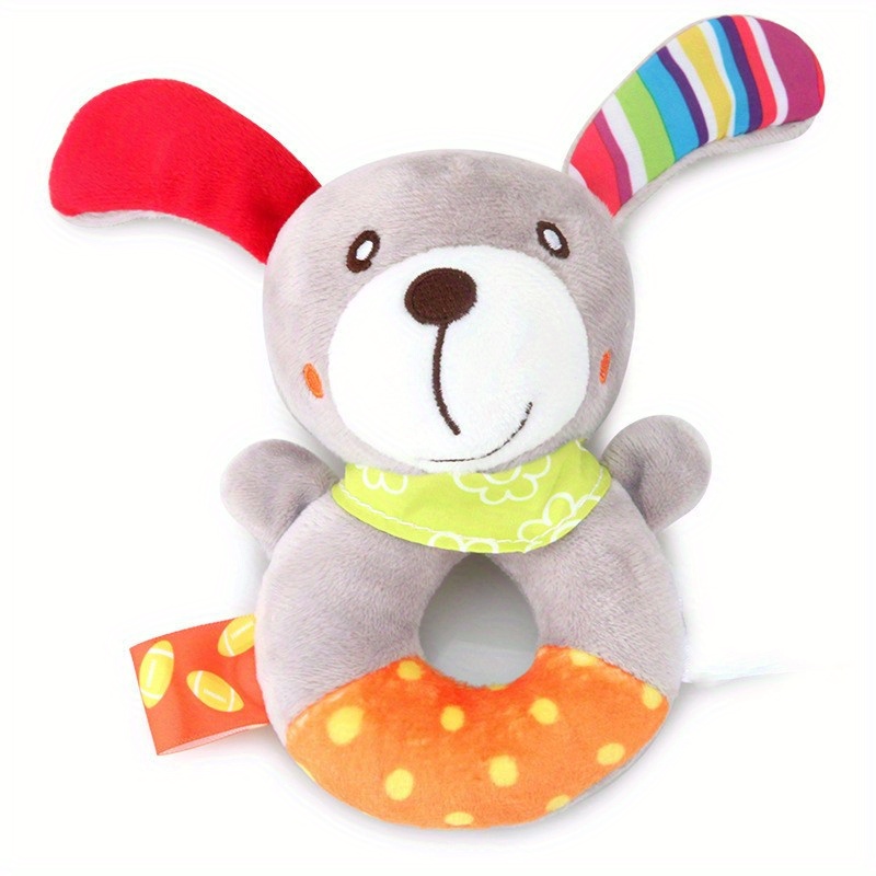 cute cartoon animal hand rattle round hand rattle baby toy baby hand rattle plush toy details 0