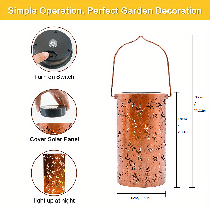 1pc Lanterna Solare Esterno Lampada Solare Sospesa Lampada - Temu  Switzerland