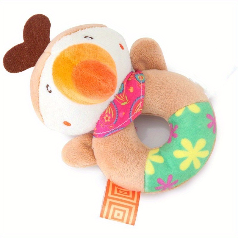 cute cartoon animal hand rattle round hand rattle baby toy baby hand rattle plush toy details 7