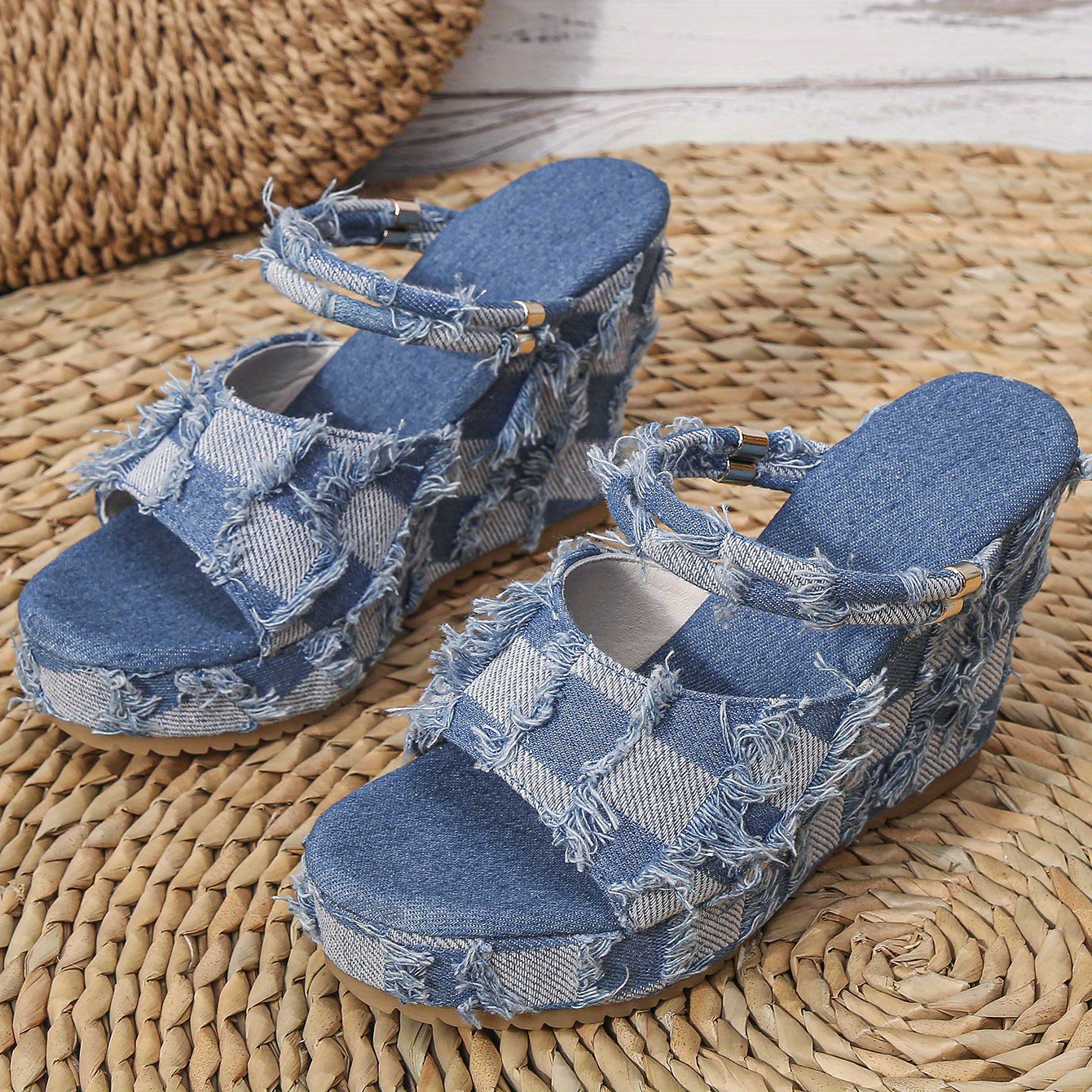 Blue jean best sale wedge sandals