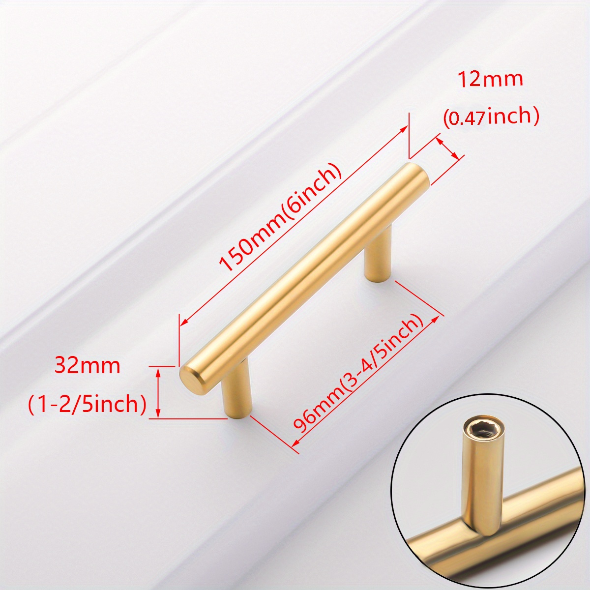 T BAR - KITCHEN CABINET DOOR HANDLES / CUPBOARD DRAWER HANDLES / PULL  HANDLES