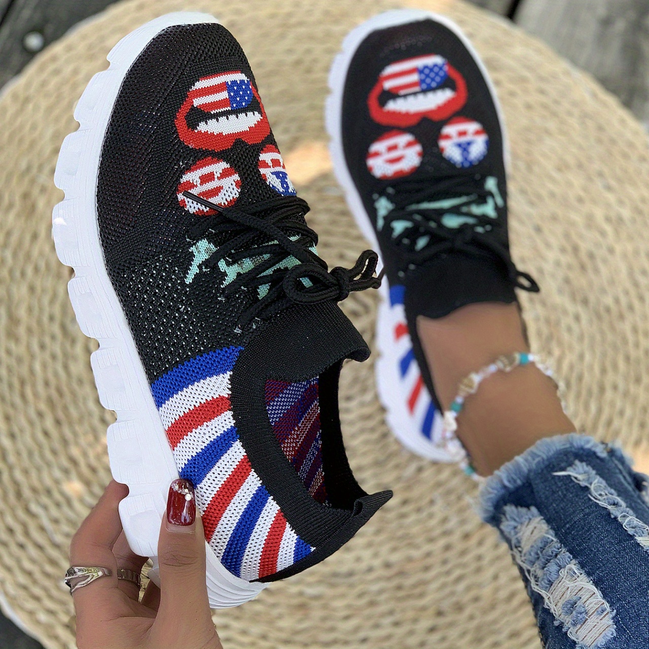 Fake american flag on sale yeezys