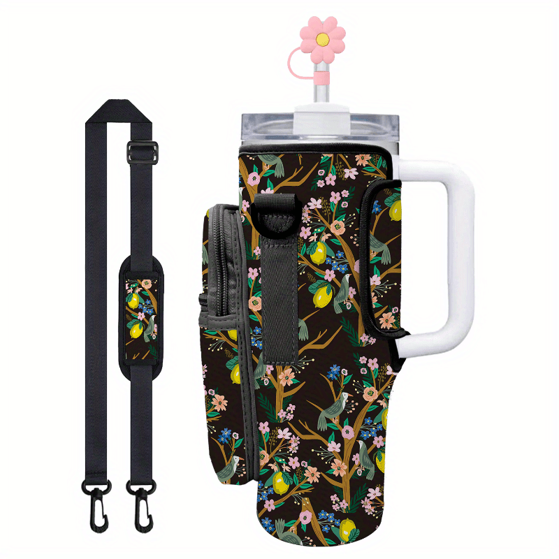 Cup Holder Bag With Adjustable Strap And Pocket, For Stanley Cup, Anti  Scald Water Cup Holder, Cup Accessories - Temu