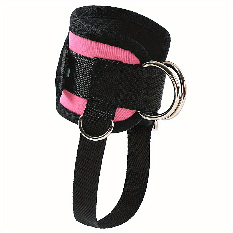 Image of 1pc Adjustable Ankle Straps For Gym Fitness - Strengthen Glute & Leg Muscles With Comfortable D-ring Cuffs!