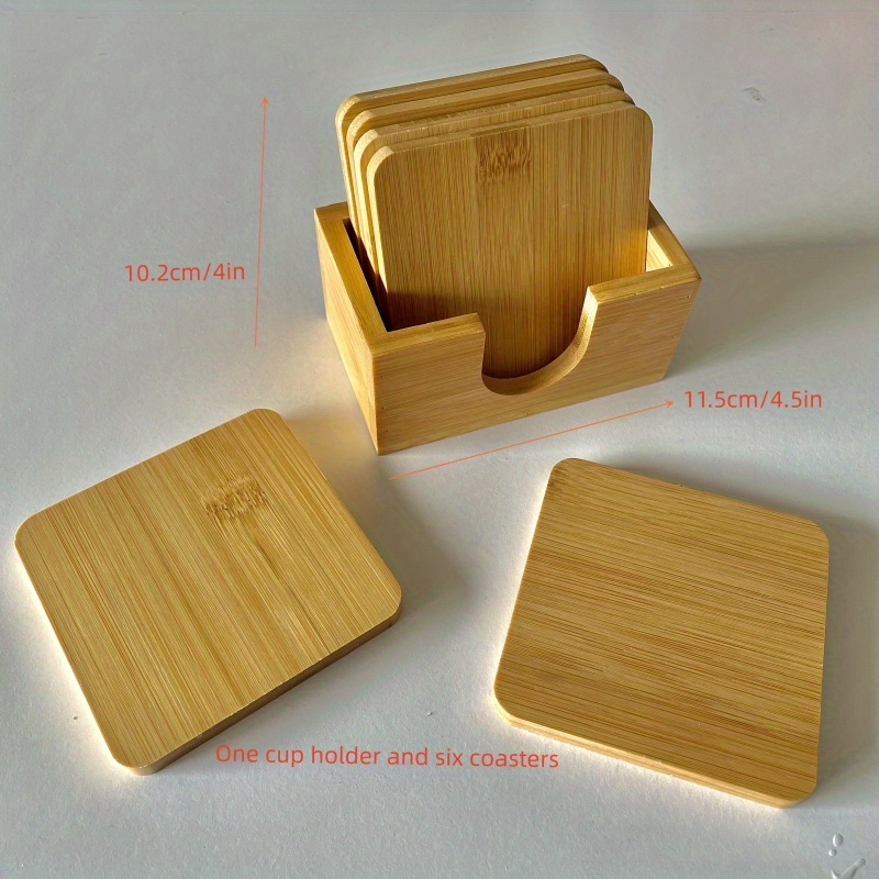 Bamboo Wooden Coasters Suits Minimalist Creative Tea - Temu