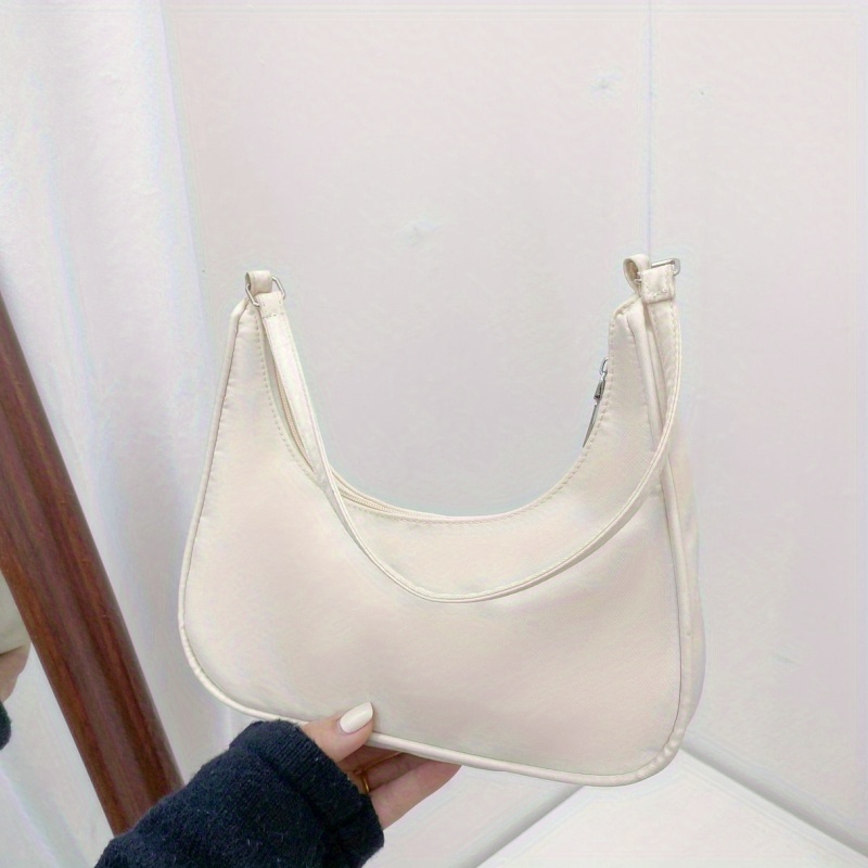Nylon Solid Crescent Bag All Match Minimalist Underarm Bag Baguette Bag